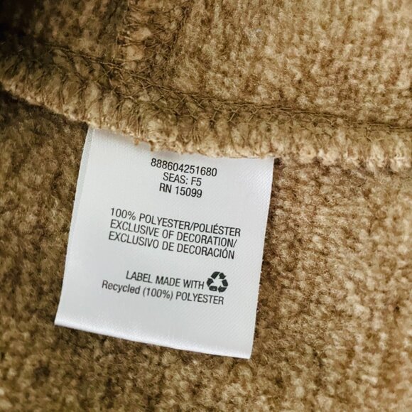 Outdoor Life Mens Heathered Khaki Textured Fleece Mock Neck Comfort Sweater Sz L - Picture 4 of 9